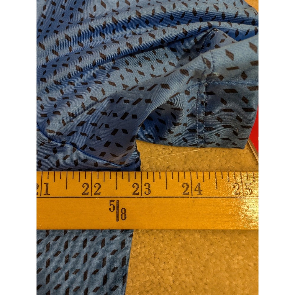 Redvanly Pascal Polo Shirt Mens Large Marine Blue Geometric Print Golf NWT - Picture 7 of 10